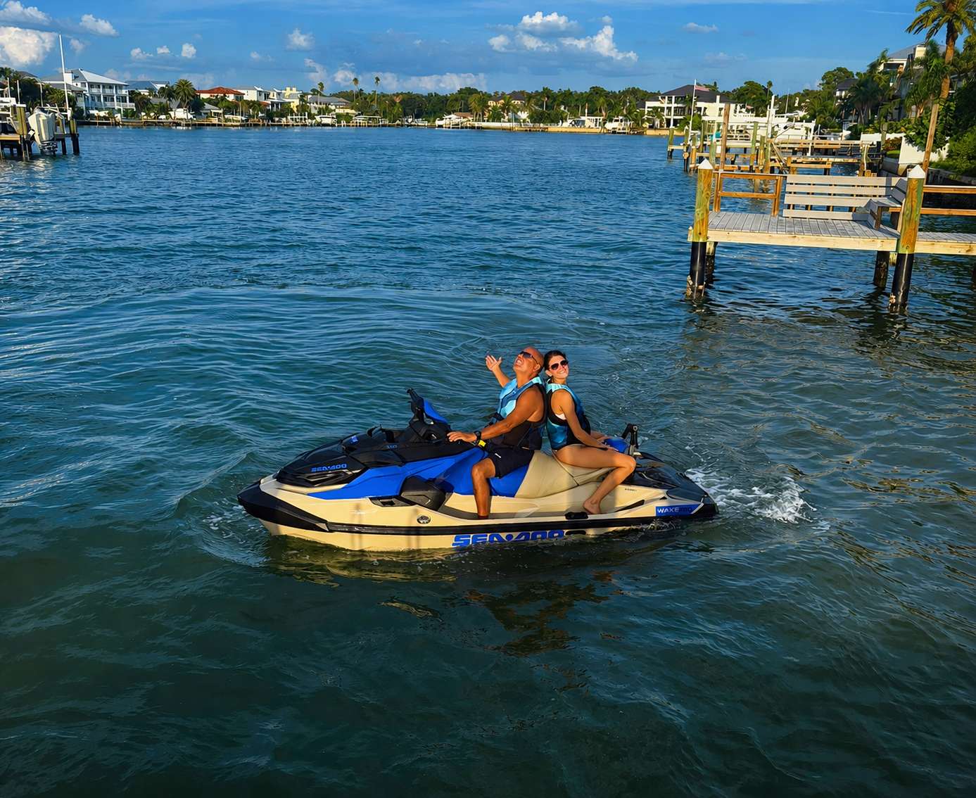 2025 Sea-Doo Wake Pro — Wake Pro — Golden Hour Off the Dock